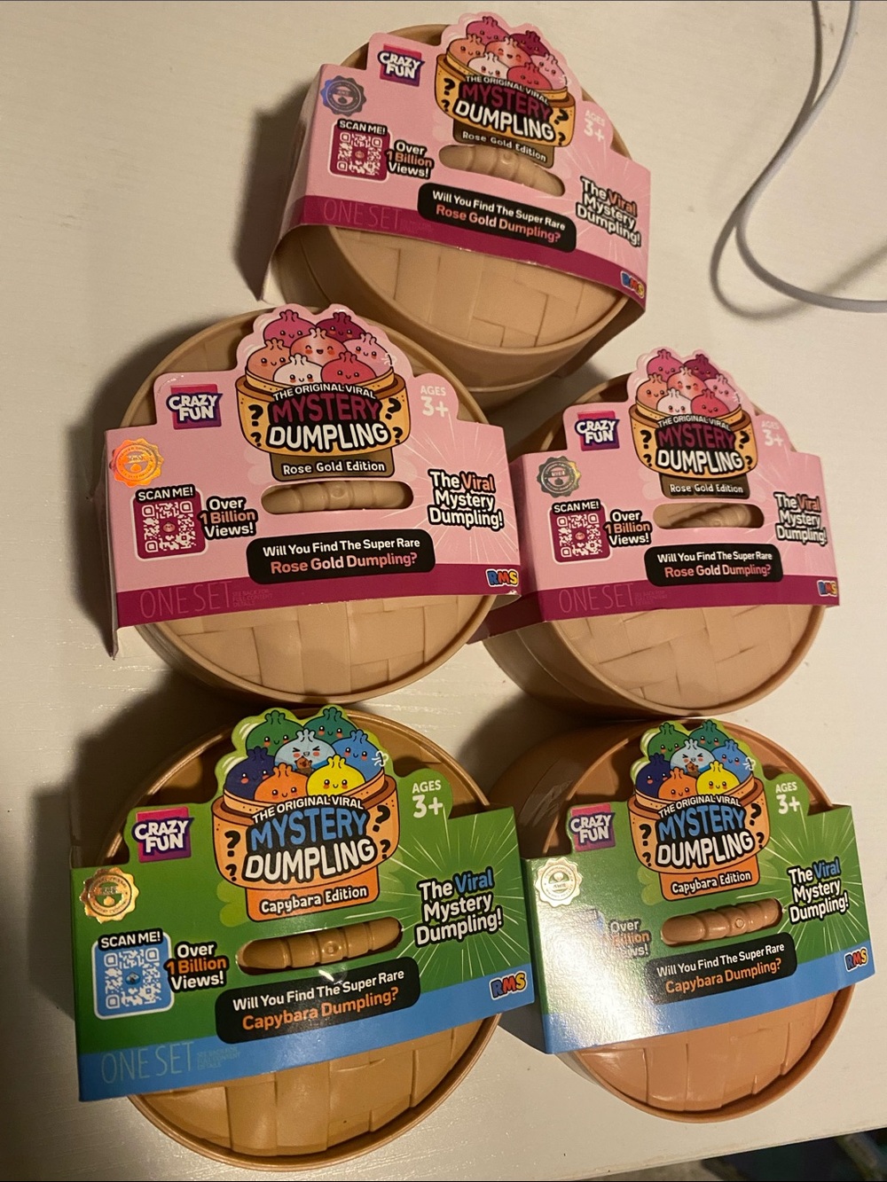 Mystery Dumplings - rose gold and Capybara Editions